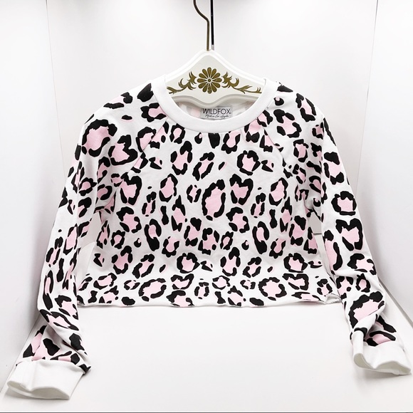Wildfox Tops - 🆕{Wildfox} Leopard Print Crewneck Sweater